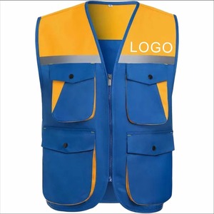 Nuevo chaleco reflectante multibolsillo, decoración de logotipo personalizado, publicidad laboral, ropa de trabajo voluntario, chaleco para hombres y mujeres - Product Image 3