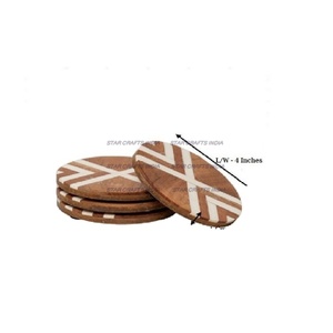 Unique Handcraft Best <b>Coasters</b> <b>for</b> <b>Drinks</b> Wood Best <b>Coasters</b> Eco-friendly <b>Drink</b> Best <b>Coasters</b> <b>for</b> Glass & Candles - Product Image 1