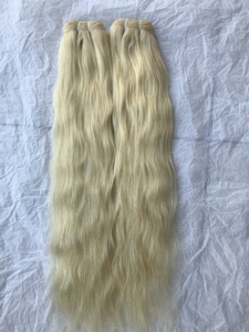 Templo indio virgen en bruto, producto más vendido, cutícula de visón brasileño Premium, extensión ondulada rubia alineada, paquete de cabello humano de un solo donador - Product Image 2