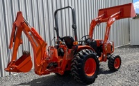 Tracteur agricole compact Kubota B3300SU 33HP diesel avec chargeur frontal et pelle arrière