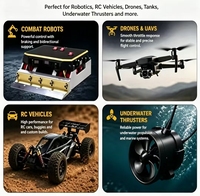 Apisqueen ESC de 7.4V a 22.2V 45A para Control Bidireccional de Motor 1:1 para Vehículos RC, Propulsor Subacuático, Drones Personalizados, Autos de Carreras