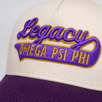 OEM ODM 3D bordir Logo topi bisbol dua warna 5 Panel berstruktur Gorras topi Puff bordir topi Snapback topi olahraga luar ruangan