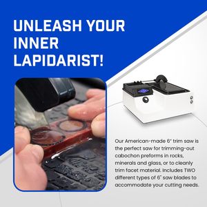 Scie de découpe et de finition de pierres et de verre de 6 pouces pour équipement de lapidaire, incluant deux scies à pierre de 6 pouces - Product Image 5