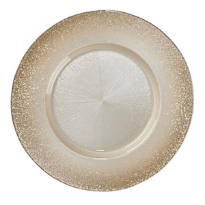 Assiette de service ronde de luxe pour les fêtes de mariage, service de traiteur, assiette de service en aluminium artisanal - Product Image 1