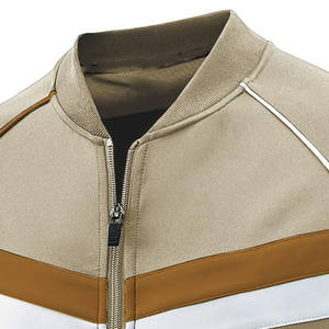 Ropa de calle de gran tamaño de algodón 100% informal con cremallera personalizada de lana de Color sólido de alta calidad, ropa de gimnasio de verano, chándal en blanco para hombre - Product Image 3