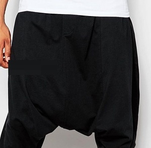 Pantalones de chándal 100% algodón de alta calidad, elásticos de lujo, cintura de caída en la entrepierna, ajustados, cónicos, para correr - Product Image 3