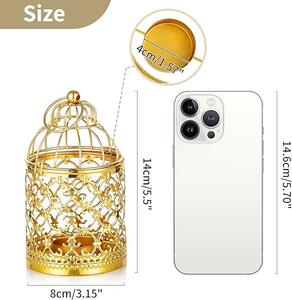 <b>Small</b> Set of 2 Candlestick Lantern Hanging Hollow Candle Holders For <b>Table</b> Valentine <b>Outdoor</b> Living Room Gifting Factory Direct - Product Image 4