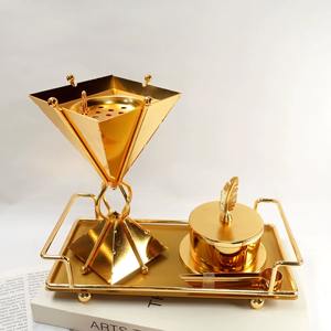 On Sale Hot Selling <b>Bakhoor</b> <b>Burner</b> Set Incense <b>Burner</b> Mabkhara Religious Incense Arabic <b>Burners</b> Tray Set Customized Design - Product Image 5