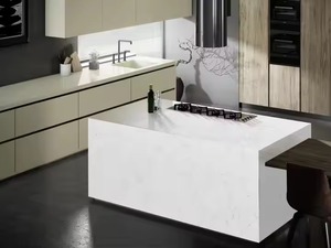 Cararra Supremo 1600x3200 Azulejo de losa con aspecto de mármol esmaltado pulido blanco Piedra artificial Calactta Sala de estar Comedor - Product Image 2