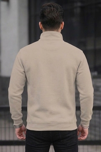 Sudadera Tripr para Hombre con Cierre de Cremallera, Corte Regular, Color Sólido, Diseño Minimalista, Cuello Alto, Impresión por Transferencia de Calor, Ropa de Otoño - Product Image 2