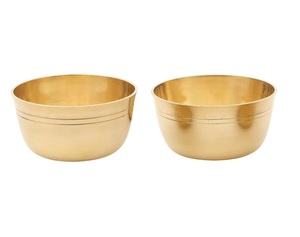 Cuencos de latón chapado en oro de alta calidad para servir Metal pulido de diseño moderno para fiestas - Product Image 2