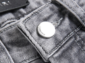 กางเกงยีนส์ของผู้ชายทรงตรงเข้ารูปปกติกางเกงยีนส์สีดำบางเฉียบสำหรับผู้ชาย - Product Image 4