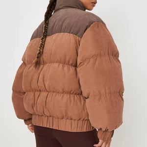 Chaqueta acolchada impermeable de invierno para mujer de último estilo, chaqueta acolchada de manga larga con bordado de logotipo personalizable de talla grande - Product Image 4