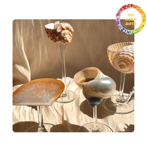 Copa de vino de concha Turbo y Vieira pulida | Idea de regalo única y decoración del hogar - Product Image 1