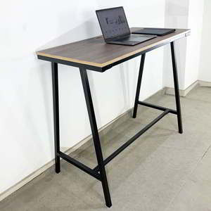 <b>Solid</b> <b>Wood</b> Antique Design Style 120x60x105cm Standing <b>Desk</b> A-Frame Legs Dual Motor Assembly Required for Bedroom Use STD68033 - Product Image 2