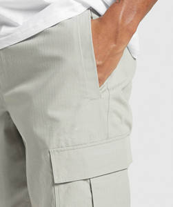 New Arrival High Quality <b>Men's</b> Stone Grey <b>Jogger</b> For <b>Men</b> Breathable Adjustable Waistband With Side Pockets & Two <b>Cargo</b> Pockets - Product Image 3
