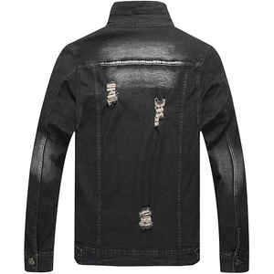 Chaqueta vaquera transpirable para hombre con tela vaquera de alta calidad cubierta con botones - Product Image 2