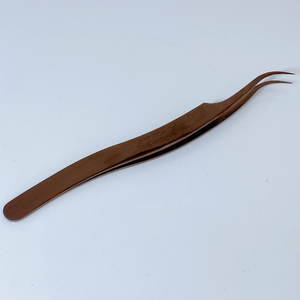 Plasma <b>Rose</b> <b>Gold</b> Color Tweezers Stainless Steel Fine Quality Eyelash Tweezers Straight and Curved <b>Top</b> Quality Lash Tweezes - Product Image 2
