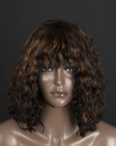 Peluca con flequillo sin encaje, cabello humano virgen Remy vietnamita, extensiones de cabello de fábrica VNHL al por mayor, de múltiples donantes - Product Image 1