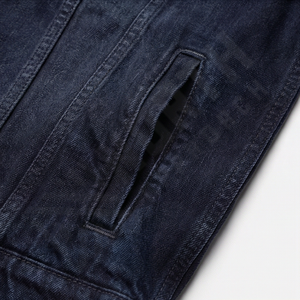 Chaqueta de Mezclilla para Hombre, Estilo Motero, Vintage, Lavada, Cierre de Botones, Múltiples Bolsillos, Color y Talla Personalizables, Diseño Resistente a la Decoloración - Product Image 3