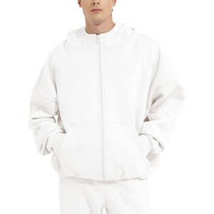 2025 nouveauté hommes sweats à capuche 355GSM haut de gamme Offre Spéciale 100% coton polaire lavé sweats à capuche zippés Street Wear sweat - Product Image 2