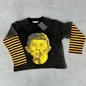 2025 Autumn Wash to Do Old Broken Top Loose Oversize Sudadera con capucha de cuello redondo Hombres Logotipo personalizado hecho por New Change Corporation - Product Image 2