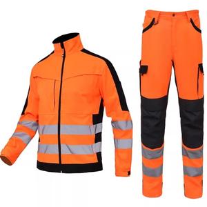 Offre spéciale Vêtements de travail de sécurité en polyester haute visibilité Veste et pantalon réfléchissants haute visibilité avec logo personnalisable - Product Image 2