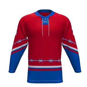 Maillots de hockey sur glace de qualité supérieure, logo personnalisé, taille enfant, taille adulte, polyester - Product Image 1