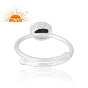 Meilleure vente 925 argent Sterling malachite naturelle bague de pierres précieuses bijoux personnalisés pour les femmes cadeau pour elle - Product Image 2