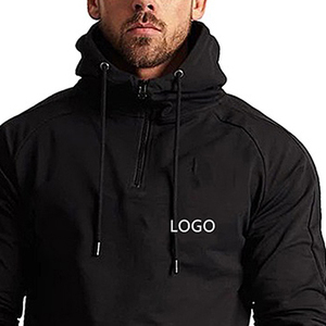 Gran oferta, sudaderas con capucha de invierno informales negras de alta calidad para hombre, diseño personalizable, tela polar, cuello con capucha, patrón sólido, venta al por mayor - Product Image 6
