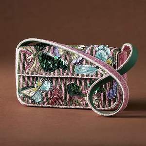 Bolso bordado multicolor con correa de tela suave - Product Image 5