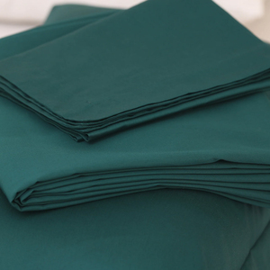 Parure de lit tendance sur mesure en gros avec tissage durable, finition douce et brillante, draps teints en uni avec service OEM - Product Image 2