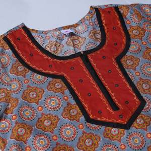 Camisón Largo Estampado 100% Algodón para Mujer Evolve, Ropa de Dormir Súper Cómoda y Suave con Media Manga y Cierre Elástico en la Cintura, ODM - Product Image 1