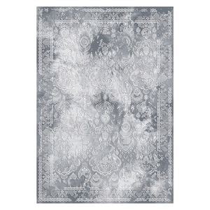 RUGS DEPOT LXDP-0294 Wholesale Grey Silver Marble Effect Digital Printed Machine Washable Chenille Area Rug Non <b>Slip</b> - Product Image 1