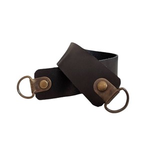 Leather Curtain Holdbacks, Minimal Curtain <b>Tie</b> <b>Backs</b>, Black Boho Curtain Tieback, Curtain Pull <b>Backs</b> - Product Image 2