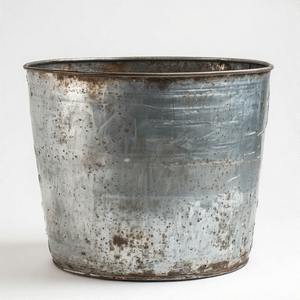 Jardinière galvanisée de style ferme TinBloom avec charme rustique pour pot de fleur en métal antique de jardin à usage décoratif - Product Image 6