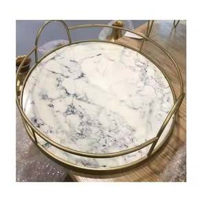 Plateau d'acier inoxydable de luxe et de conception moderne avec le miroir forgé de couleur argentée de frontière de conception poli fabriqué en Inde sur Offre Spéciale - Product Image 3