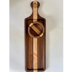 Plateau en bois décoratif pour table à manger, bois d'acacia naturel, bois de manguier - Product Image 5