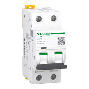 Interruttore Automatico Miniaturizzato SCHNEIDER ELECTRIC IC60H A9F84216-16A Curva C 2P - Product Image 1