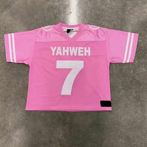 เสื้อยืดคอกลมแขนสั้นแบบปกติเสื้อเจอร์ซีย์ระบายอากาศเสื้อกีฬาอเมริกันฟุตบอล - Product Image 2