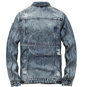 Veste en jean pour hommes avec design personnalisé Nouveau design de veste en jean pour hommes Services OEM de haute qualité personnalisés - Product Image 2
