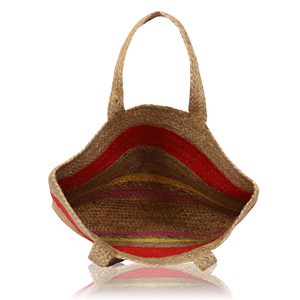 Striped Jute Beach Tote <b>Bag</b> Customized Size Large Capacity <b>Boho</b> Style Rope Handle Colorful Summer Party Shopping <b>Bag</b> - Product Image 2