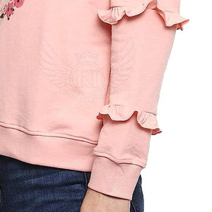 เสื้อสเวตเชิ้ตผู้หญิงถักนิตติ้งลำลองสำหรับฤดูหนาวแบบใหม่  รับสกรีนโลโก้  ลายเรียบ  ผ้าฝ้าย 100% ขายตรงจากโรงงาน - Product Image 6