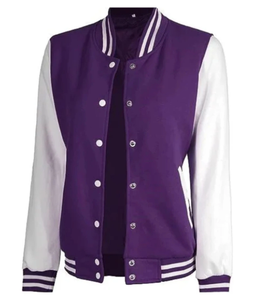 Nuevo estilo de ropa de mujer, ropa de calle de moda, botón de retazos, abrigo recortado de otoño para mujer, chaqueta Varsity - Product Image 3