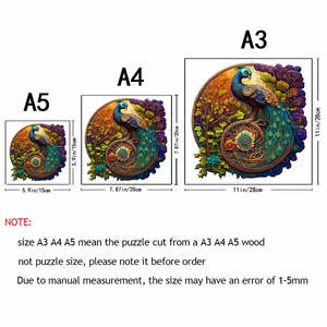 Round Wooden <b>Jigsaw</b> <b>Puzzle</b> by Paon Educational DIY Toy - Product Image 6
