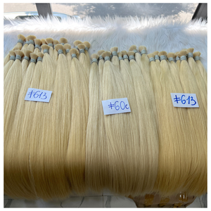 Cabello virgen vietnamita Rubio Extensiones de alta calidad Cabello humano a granel Sin trama Recta 10 "-30" Longitud al por mayor - Product Image 5