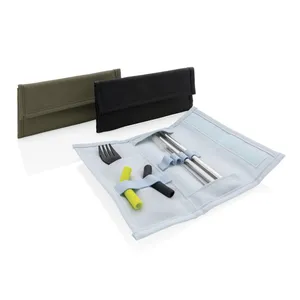 Ensemble d'ustensiles de camping écologiques Tierra, pailles et porte-couverts - Product Image 6