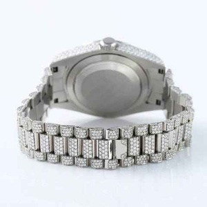 Reloj de Diamantes de Lujo de Moda de Calidad de Exportación, Totalmente Blanco y Brillante, Resistente al Agua, de Acero Inoxidable para Hombre, Disponible al Mejor Precio - Product Image 3