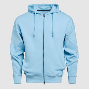 Sweat-shirts à capuche épais en coton lourd pour hommes, brodés, en molleton épais, avec logo personnalisé, grande taille, coupe ample, pour l'hiver - Product Image 3