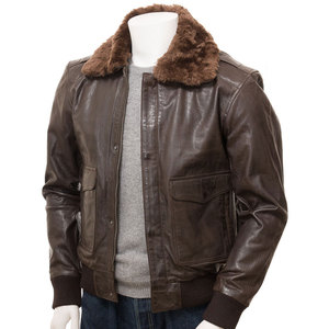 Veste en cuir véritable pour homme sur mesure, haute qualité, faible MOQ, couleur unie, mode d'hiver, style streetwear, coupe-vent, imperméable - Product Image 1